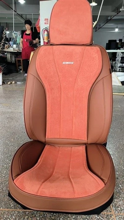 ナッパレザープラッシュ素材カーシートクッションシームレスオールインクルーシブクッション